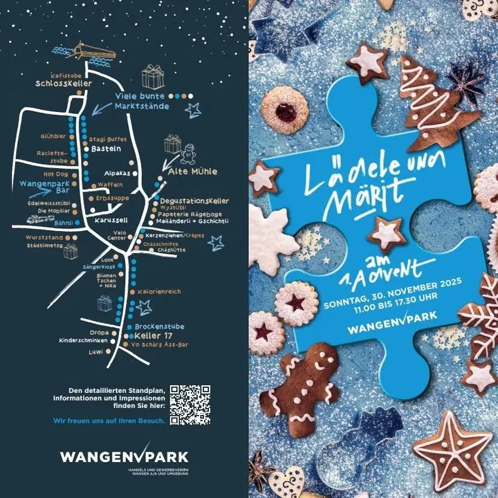 🎄 Lädele & Märit am 1. Advent: Wenn Wangen a.A. in Vorweihnachtsstimmung erstrahlt, ist der Zauber greifbar! 🌟

Im Stadtgarten gibt es Glühwein 🍷 & Kürbissuppe 🍲 zum Aufwärmen, sowie schmackhafte Tagesmenüs für den Hunger. Kommt vorbei und lasst euch von der Vorweihnachtsstimmung mitziehen! 🎅✨

#weihnachtsstimmung #adventserlebnis #wangenamaar #glühwein #genussmomente #stadtgarten #