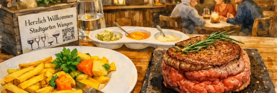 Heisser Stein – Steak auf dem heissen Stein Stadtgarten Wangen