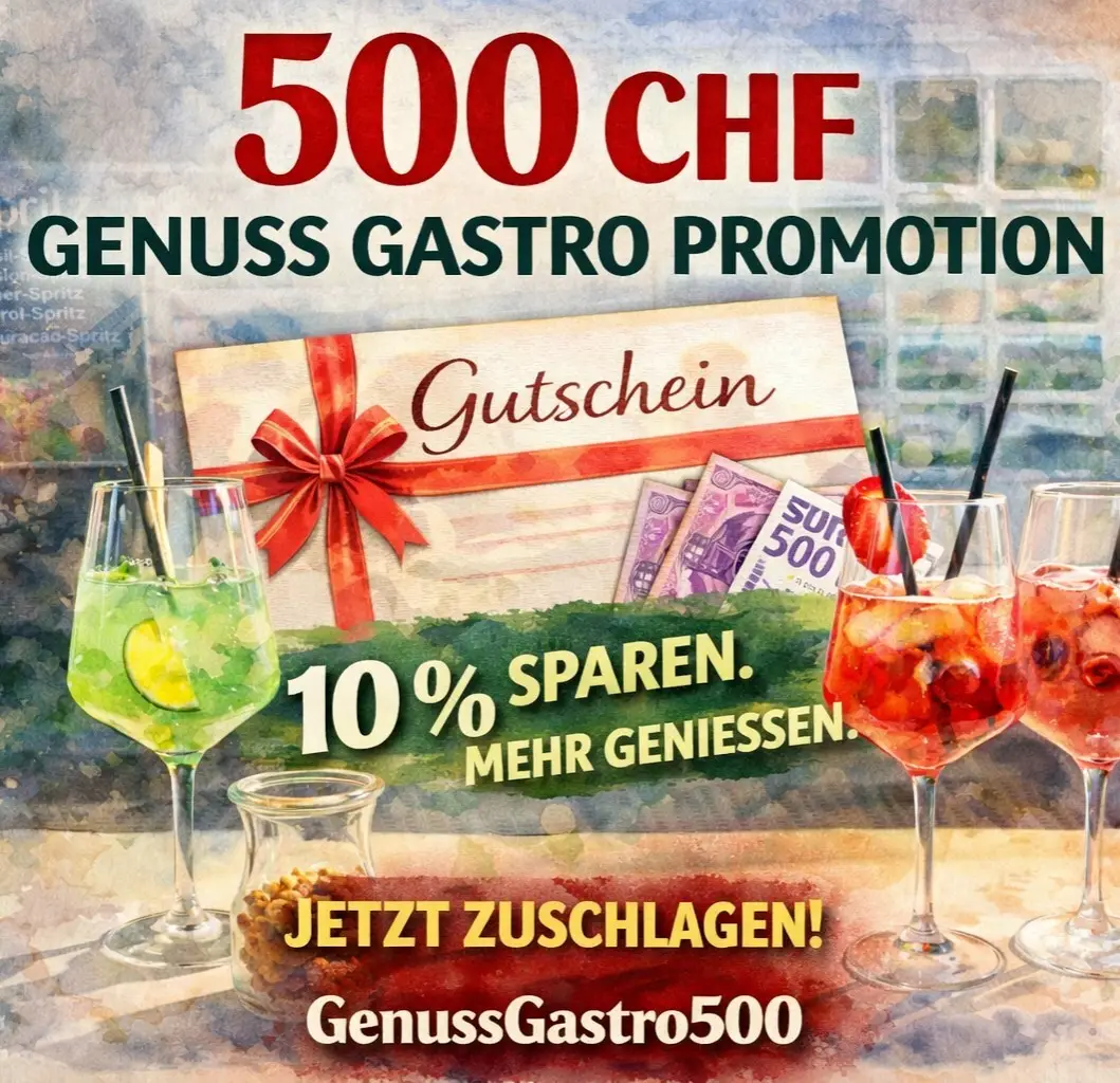 Genuss, der bleibt.

Ob saftiges Steak, frische Küche oder kreative Gerichte – bei uns geht es um mehr als Essen.
Es geht um Erlebnisse, die man wiederholen will.

👉 Jetzt Vorteil sichern:
500 CHF Gutschein – 10% sparen

Perfekt für:
✔️ Date Night
✔️ Freunde
✔️ Business Lunch

Code: GenussGastro500

#genussgastro #foodlover #steaklover #schweizisst #restaurant #foodinspiration #dinnerdate