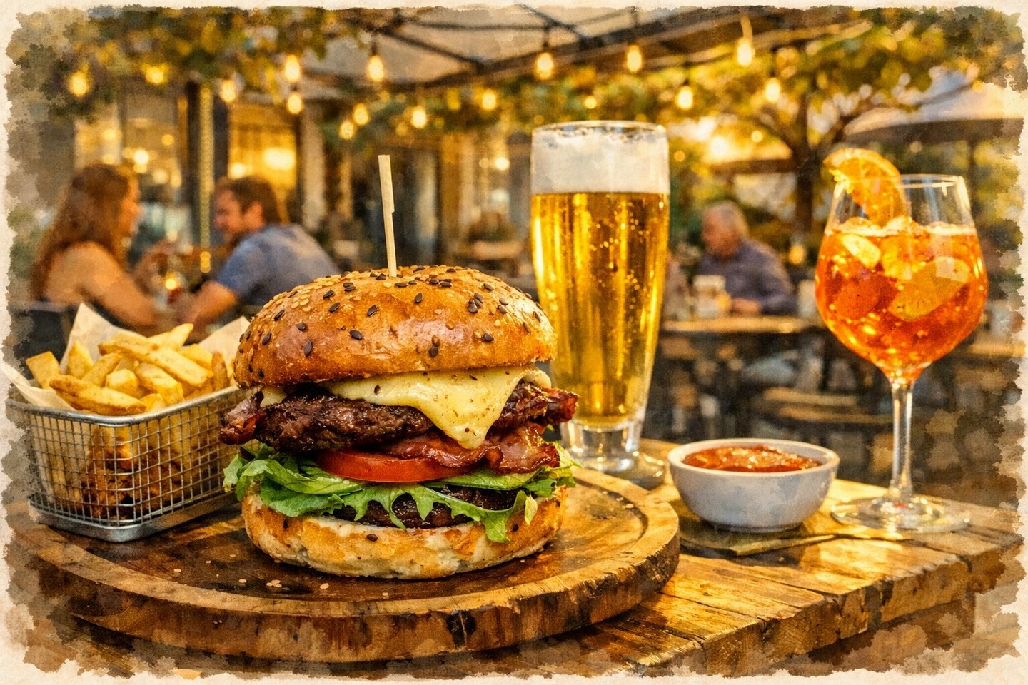 Burger – der absolute Klassiker im Stadtgarten! Ob Rind, Poulet, Fisch oder vegan: Bei uns findest du immer den richtigen. Unsere Empfehlung: der GeissePeter Burger mit paniertem Ziegen-Weissschimmelkäse vom GeissePeter in Wangen. Schon probiert? 🍔 #burger #stadtgarten #neu #vegan