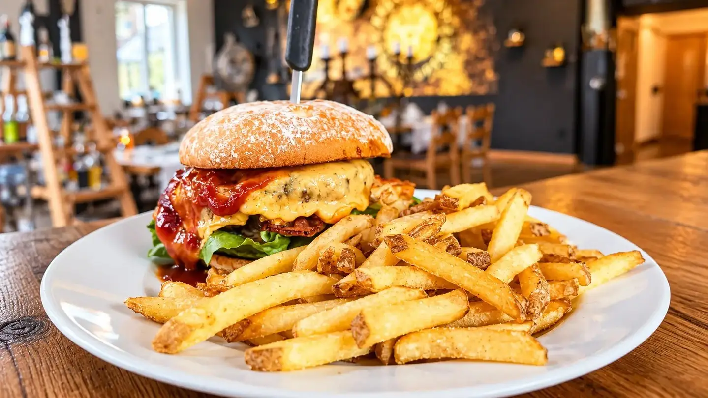 Beim Burger ist alles schon dabei Bärner Frites und hausgemachte Saucen gehören bei uns zu jedem Burger, ohne Zusatzbestellung. Fünf Burger auf der Karte, das ganze Jahr über Käse, Speck oder Onion Rings zum Dazunehmen Pinsa mit lang fermentiertem Teig, in sechs Varianten Wir wechseln die Auswahl nicht monatlich durch — lieber fünf Burger, die stimmen. Tisch reservieren — Link im Profil #Stadtgarten #Burger